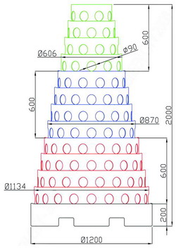 Цветочная пирамида, <MAKE_KW>схема</MAKE_KW>